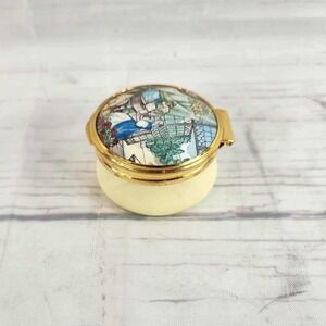 Franklin Mint Trinket box The poetry of love English Enamels Donne‎ Chip